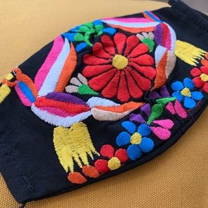 Black Embroidered Mask